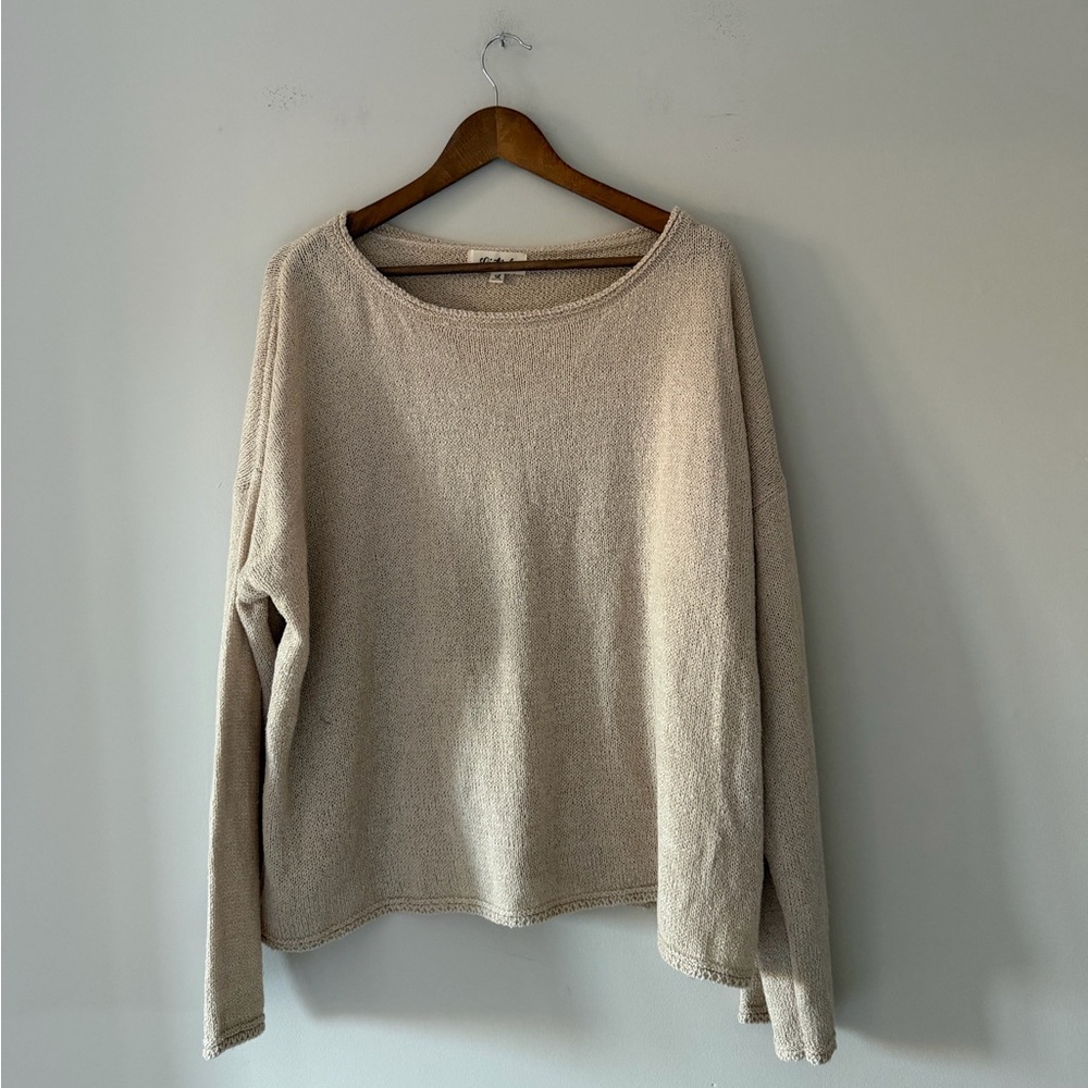 Listicle Women's Beige/Cream Knit Sweater Lounge Set Size Large - Picture 4 of 12